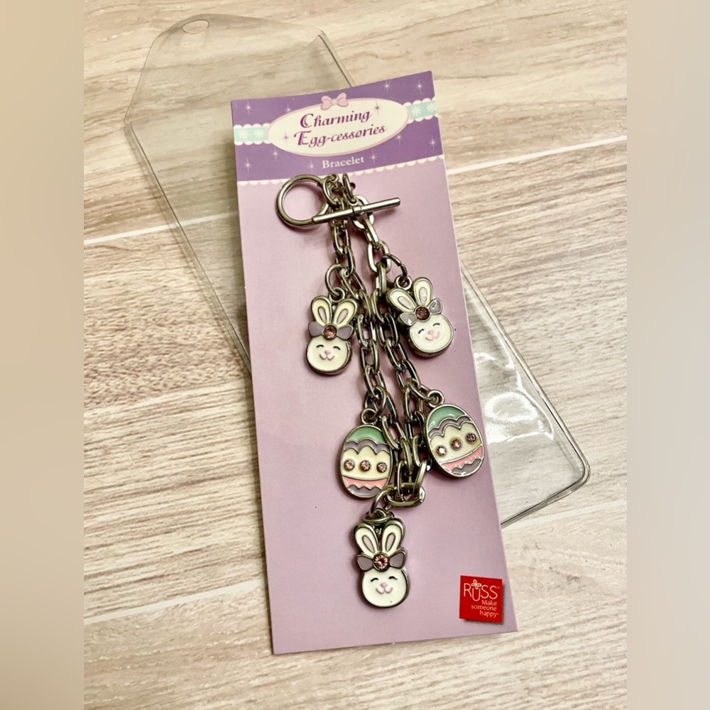 Easter Bunny & Egg Charm Bracelet - Russ Berrie - Picture 4 of 10